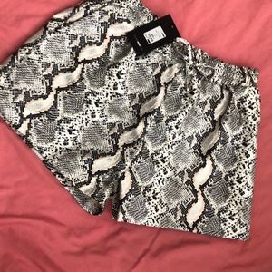 Time To Strike Snake Print Shorts